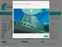 Tablet Screenshot of clinicacayetanoheredia.com